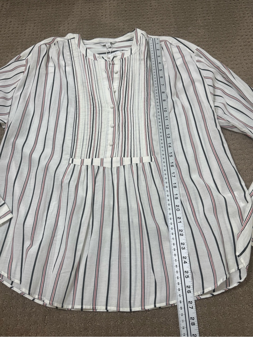 Joie Womens Striped Cotton-Blend Striped Button Placket Shirt - NWT - Picture 4 of 6